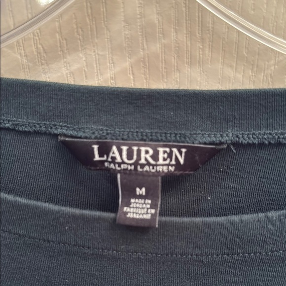 Lauren Ralph Lauren Dark Green Short Sleeve boat neck Top. Size M - Picture 2 of 6